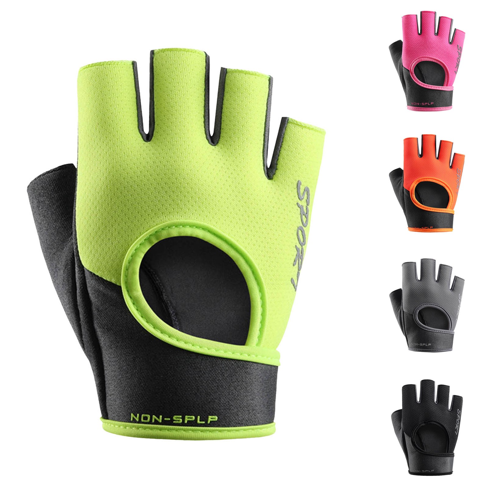 Workout Glove Gym - Rękawiczki rowerowe bez palców, oddychające, antypoślizgowe,