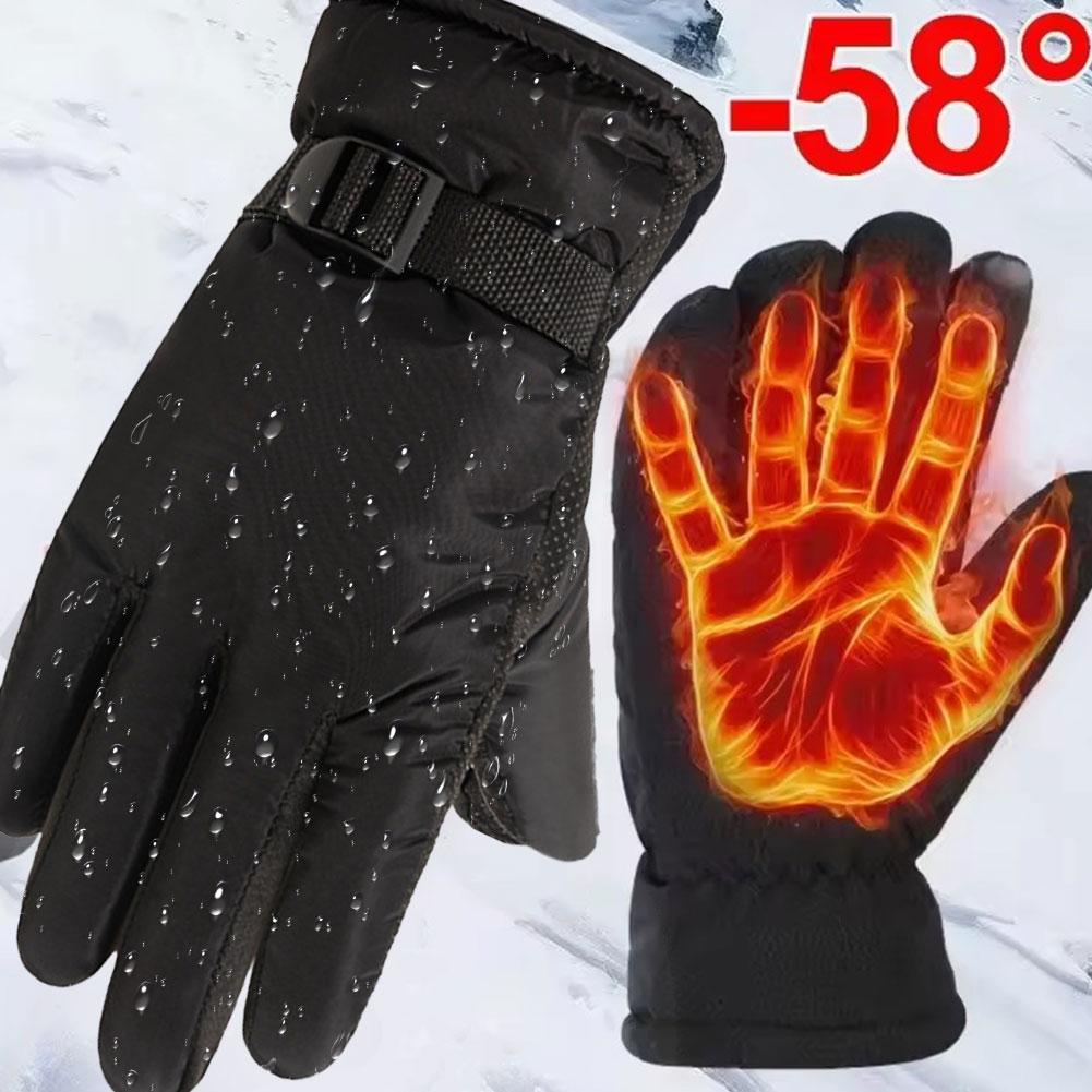 Ski Glove Waterproof - Rękawice narciarskie zimowe ocieplane polarem, wodoodporne,