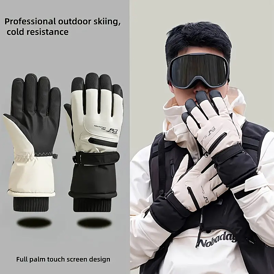 Ski Glove Waterproof - Zimowe ciepłe rękawice narciarskie do snowboardu,